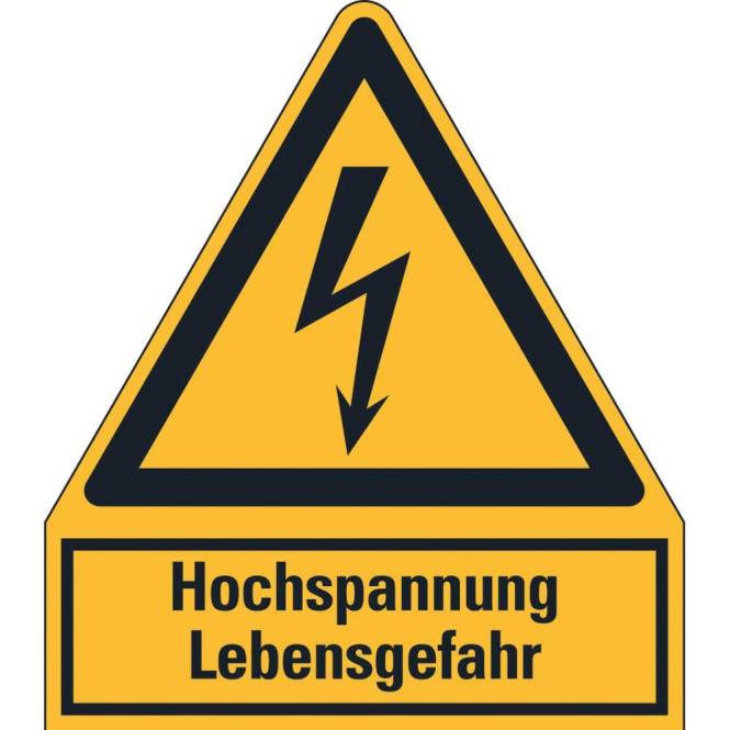 HEIN 172863 Warn-Kombischild Hochspannung Lebensgefahr Kunststoff (Inhalt 1 Stück) Schaltschränke