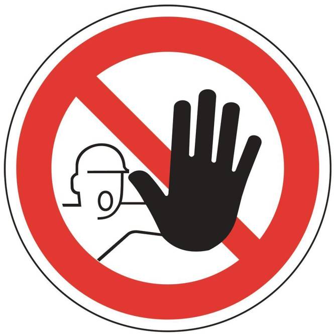 HEIN 2204 Verbotsschild Zutritt f.Unbefugte verboten,ASR/DIN,Folie (Inhalt 1 Stück) Schaltschränke