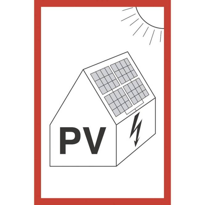 HEIN 179282 Hinweisschild HEIN_179282 Photovoltaik-anlage Folie 148x105mm Industriematerial
