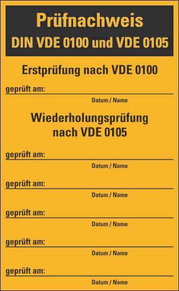 HEIN 174553 Prüfplakette HEIN_174553 f.Sicherungs-kästen schwarz/gelb Folie Industriematerial