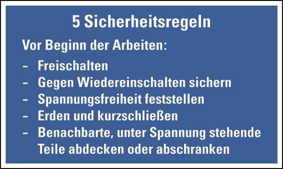 HEIN 175269 Hinweisschild 5 HEIN_175269 Sicherheits-regeln Folie 300x200mm Industriematerial