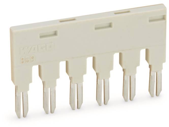 WAGO 859-406/000-006 Brücker,für Brückungsschacht,6-fach,blau (Inhalt 25 Stück) Reihenklemmen