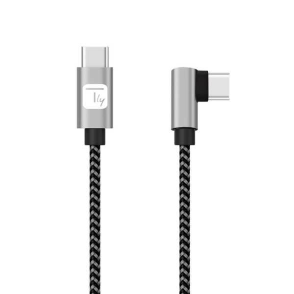 USB-C?-Stecker 2.0 / -- gewinkelt 3A 2m Aluminiumkabel Multimedia USB Kabel
