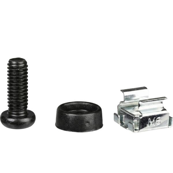 Käfigmuttern-Set 20 x M6, komplett, -- schwarz Netzwerk- und Serverschränke Zubehör für