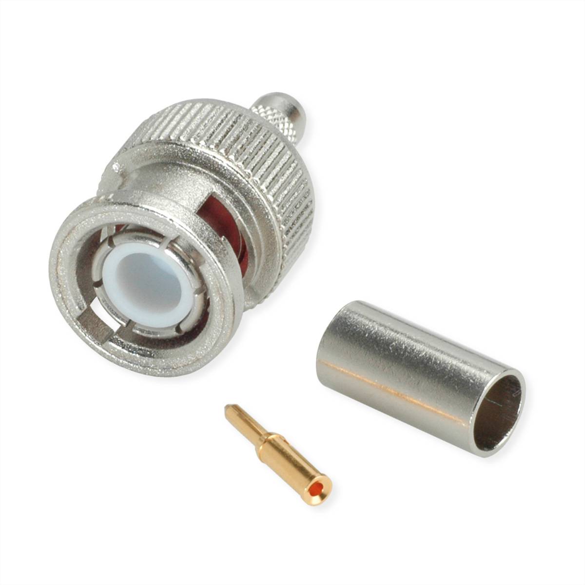 TELEGÄRTNER BNC-Crimpstecker 50 Ohm, für RG-58C/U Professional Koaxialstecker BNC-Kabelstecker