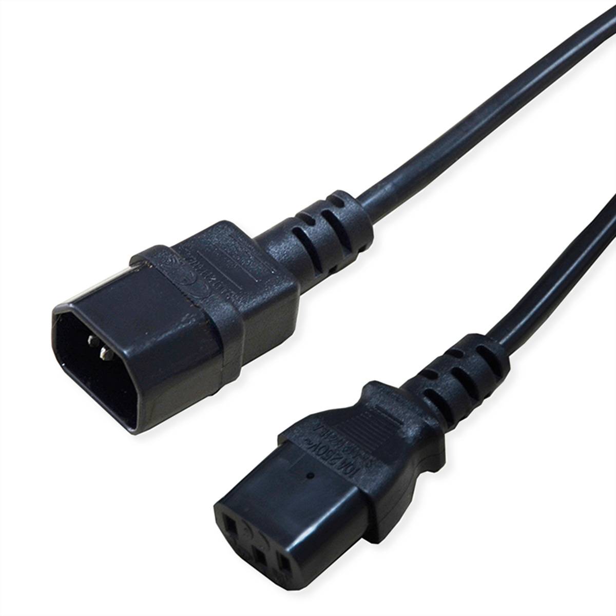 STANDARD Apparate-Verbindungskabel, IEC 320 C14 - C13, schwarz, 1,8 m Kabel Stromkabel extern