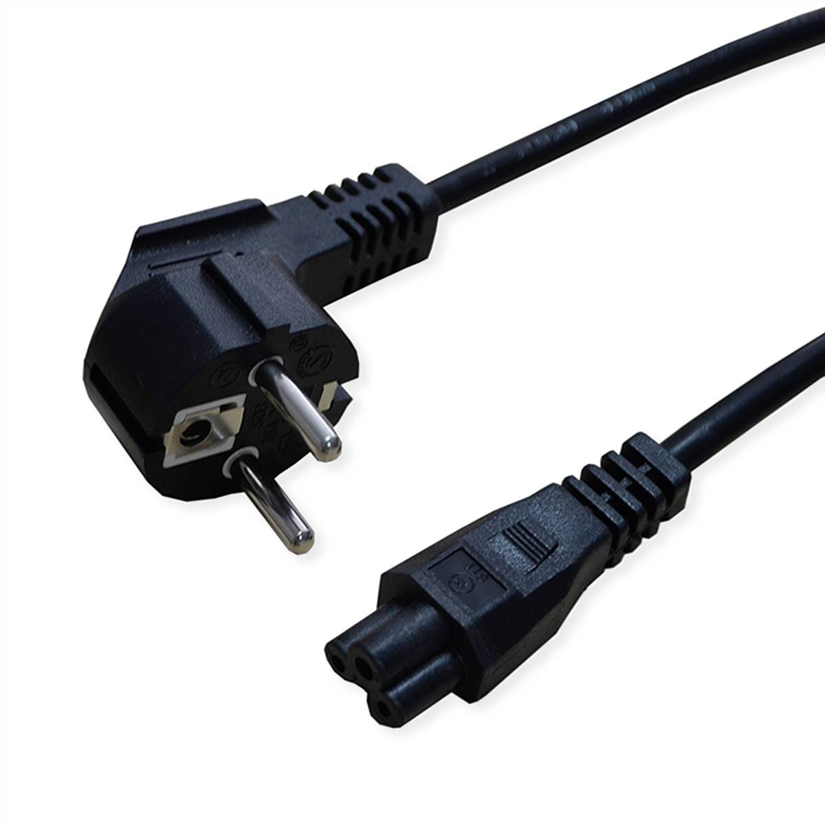 STANDARD Netzkabel, 3pol. Notebook-Buchse, schwarz, 1,8 m Kabel Stromkabel extern