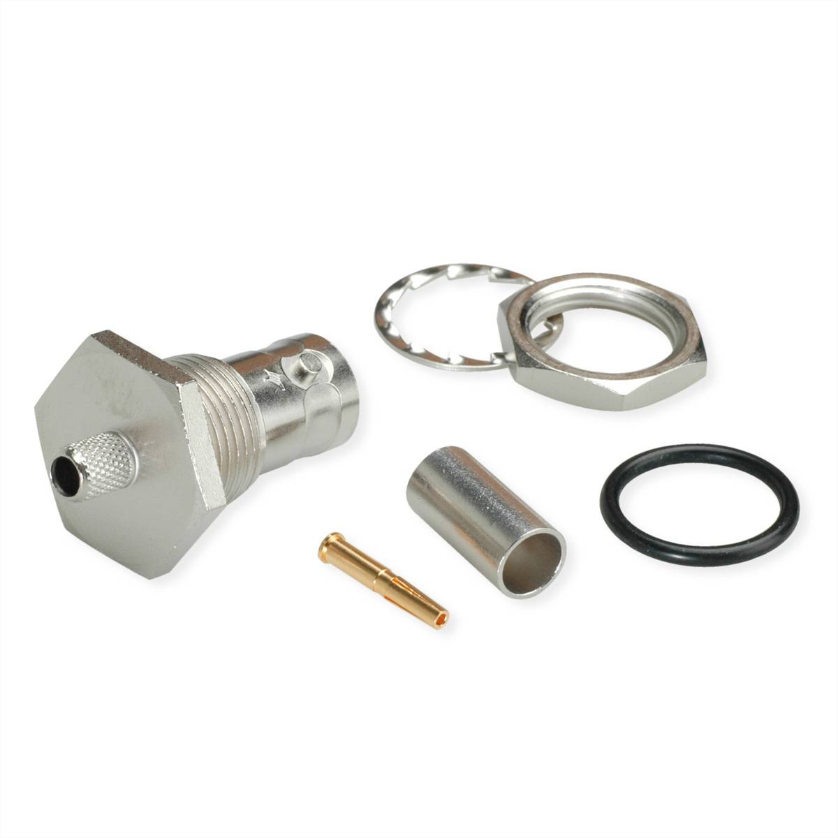 TELEGÄRTNER BNC-Kabeleinbaubuchse 50 Ohm für RG-58C/U Koaxialstecker Crimp