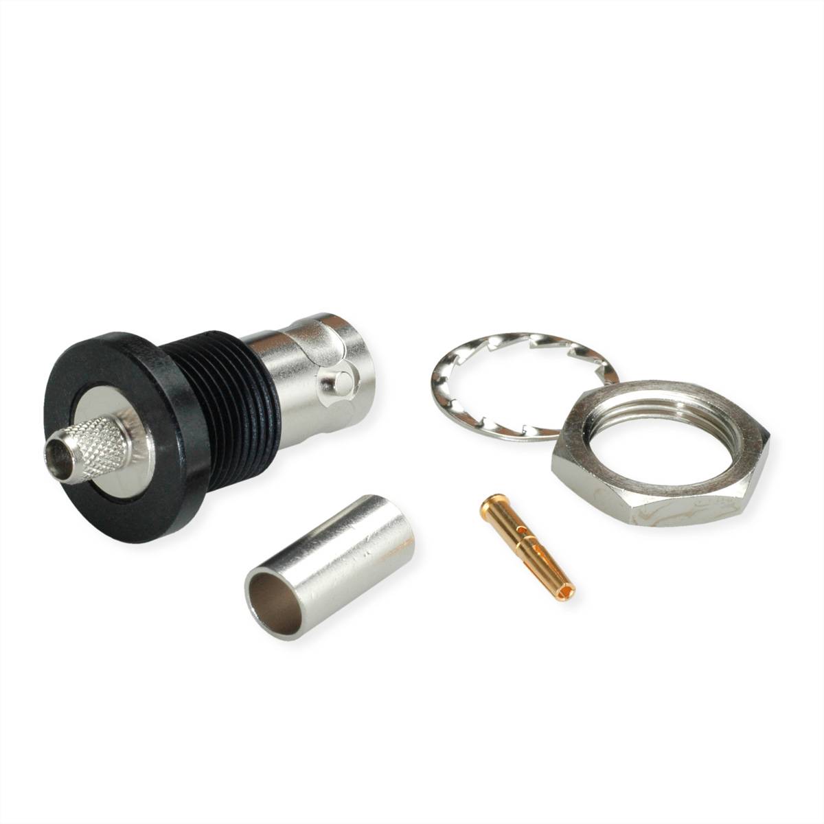 TELEGÄRTNER BNC-Kabeleinbaubuchse 50 Ohm für RG-58C/U, isoliert Koaxialstecker Crimp