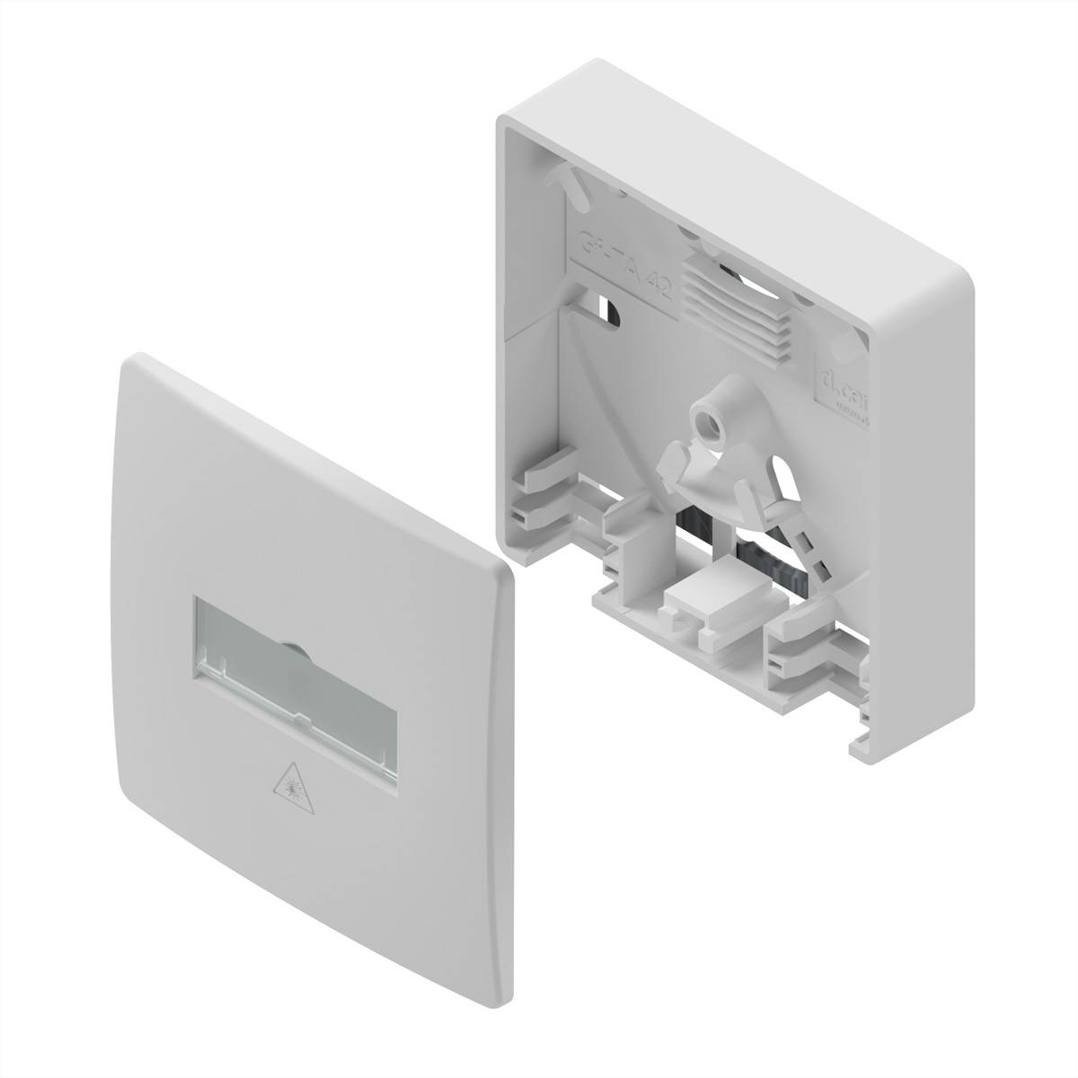 d.center® Gf-TA 42 für bis zu 2x LC-D / SC-S Kupplungen, unbestückt Anschlusstechnik FO Glasfaser