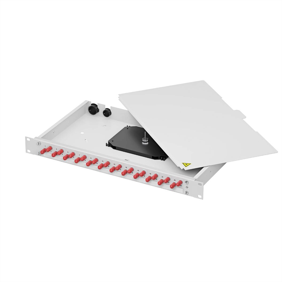 Telegärtner BASIS eco LWL-Panel mit Kupplungen, 12x LC Duplex, blau, OS2 LWL Zubehör Patchpanel