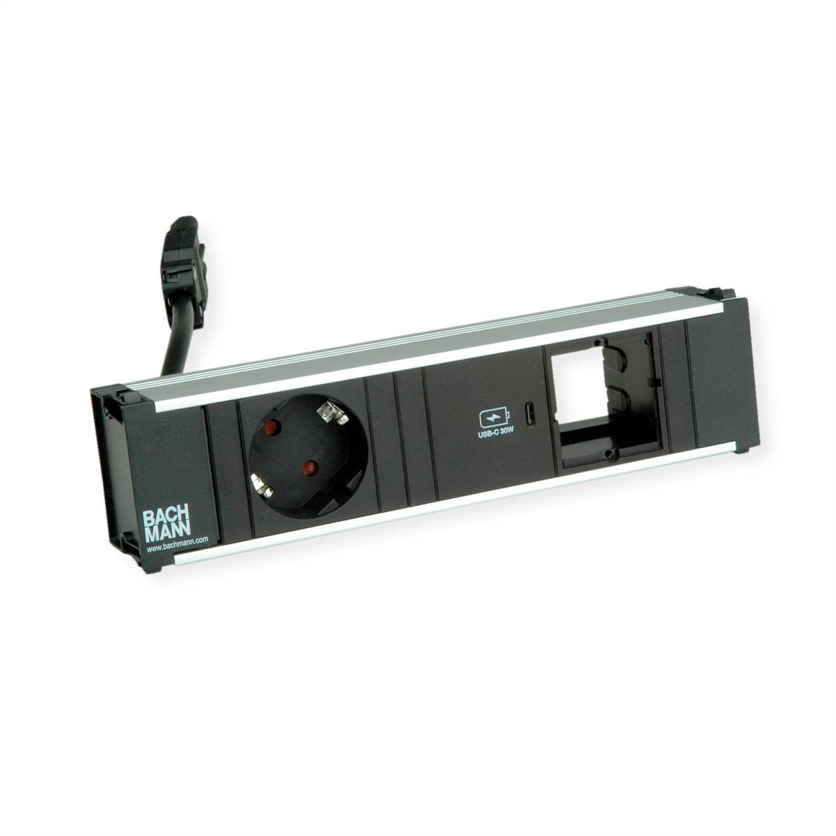 BACHMANN CONI 1xCEE7/3 1xUSB C 30W, Schutzkontakt Stecker Steckdosenleisten