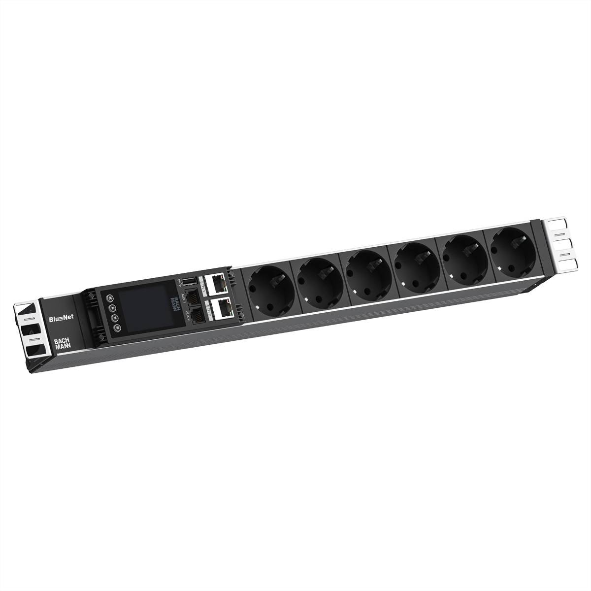 BACHMANN BN ESSENTIAL Metered 19, 6xCEE7/3 2,0m CEE7/7 Steckdosenleisten IP Steckdosenleiste