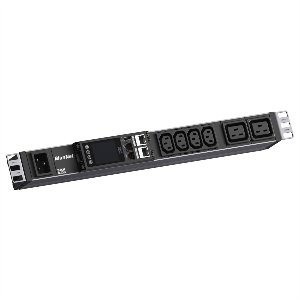 BACHMANN BN ESSENTIAL Metered 19 4xC13, 2xC19 C20 Steckdosenleisten IP Steckdosenleiste