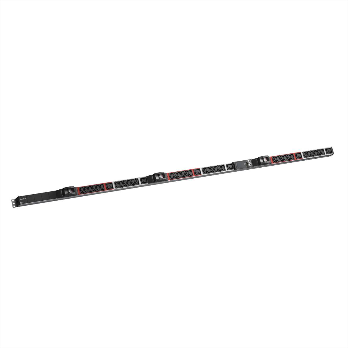 BACHMANN BN ESSENTIAL Metered 36xC13, 6xC19 6xLS 3,0m CEE 32/5p Steckdosenleisten IP