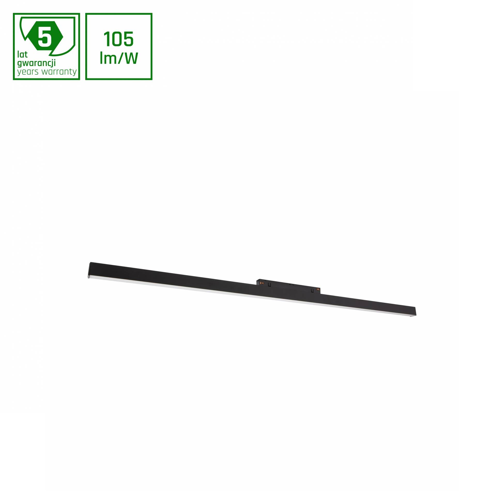 Smarte LED Scheinenleuchte 48V 22W Dimmbar, Zigbee/Hue kompatibel, Schwarz, SHIFT-System