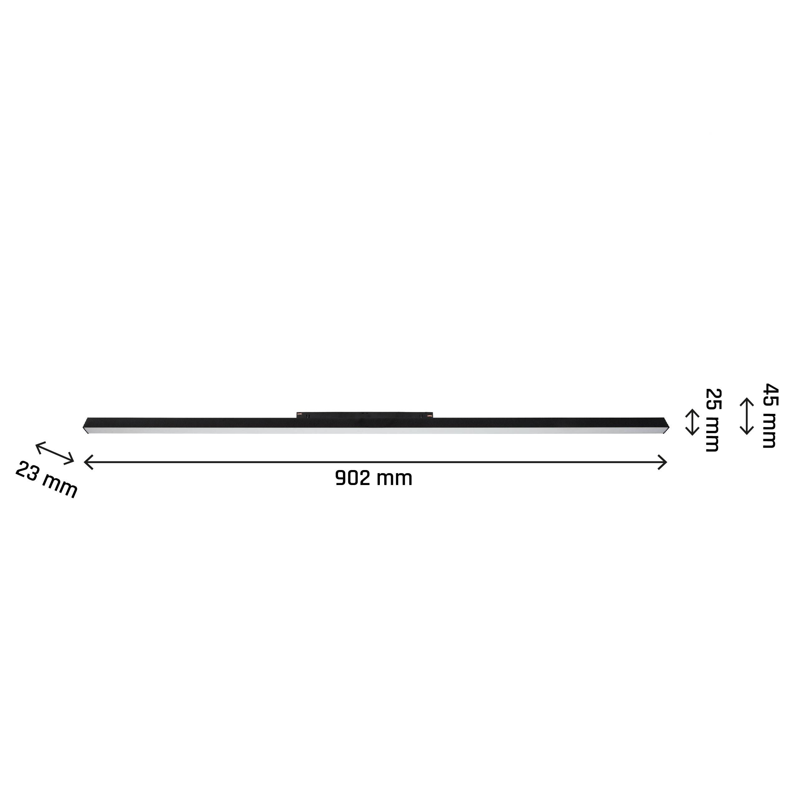 Smarte LED Scheinenleuchte 48V 22W Dimmbar, Zigbee/Hue kompatibel, Schwarz, SHIFT-System