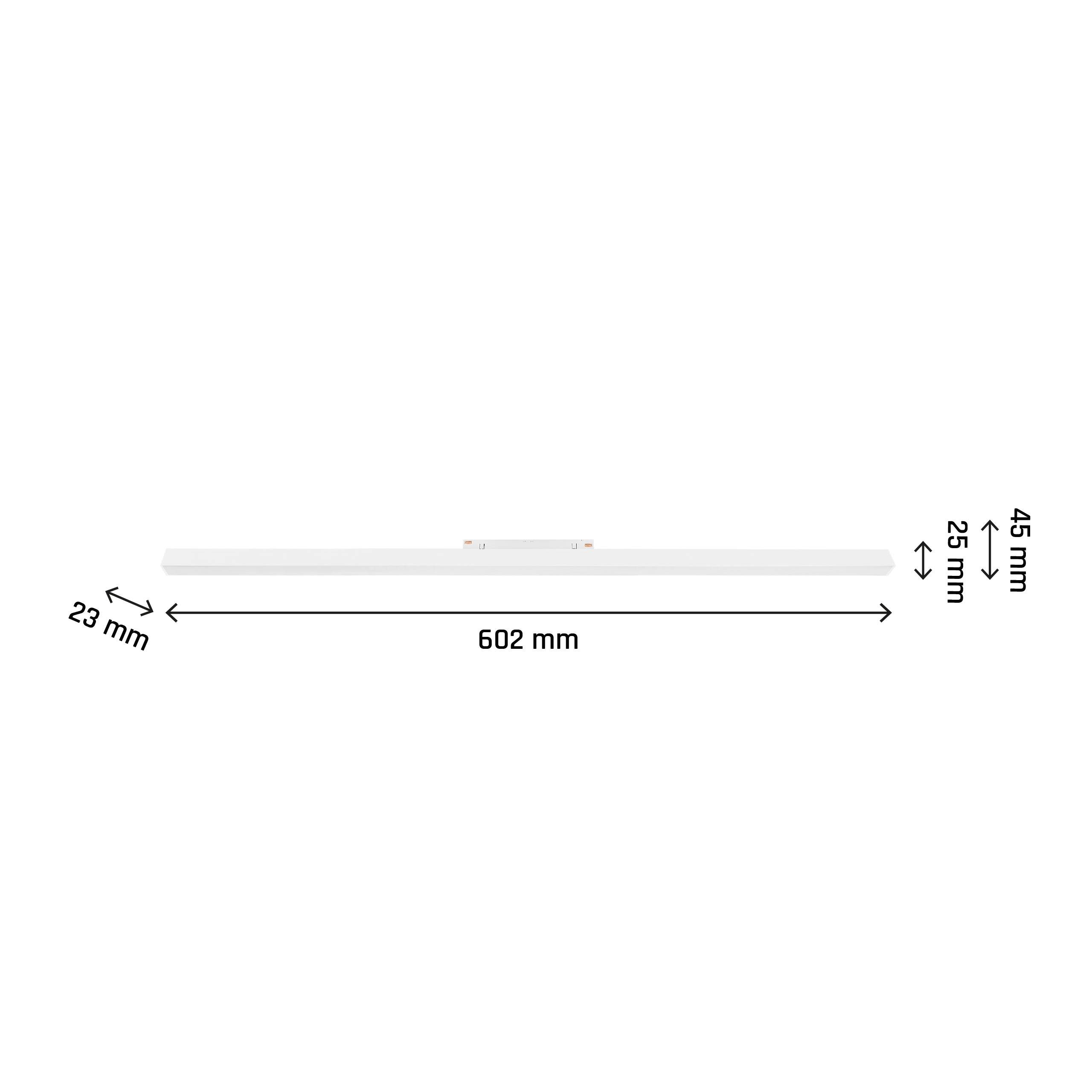 Smarte LED-Schienenleuchte 60cm für SHIFT-System – Weiß, 18W, CCT-Lichtsteuerung, Zigbee & Philips Hue fähig