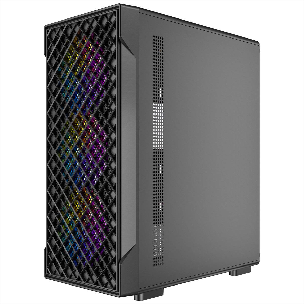 ANTEC VX-320 ARGB ATX, Micro-ATX, ITX Mid Tower Gaming PC Gehäuse, schwarz