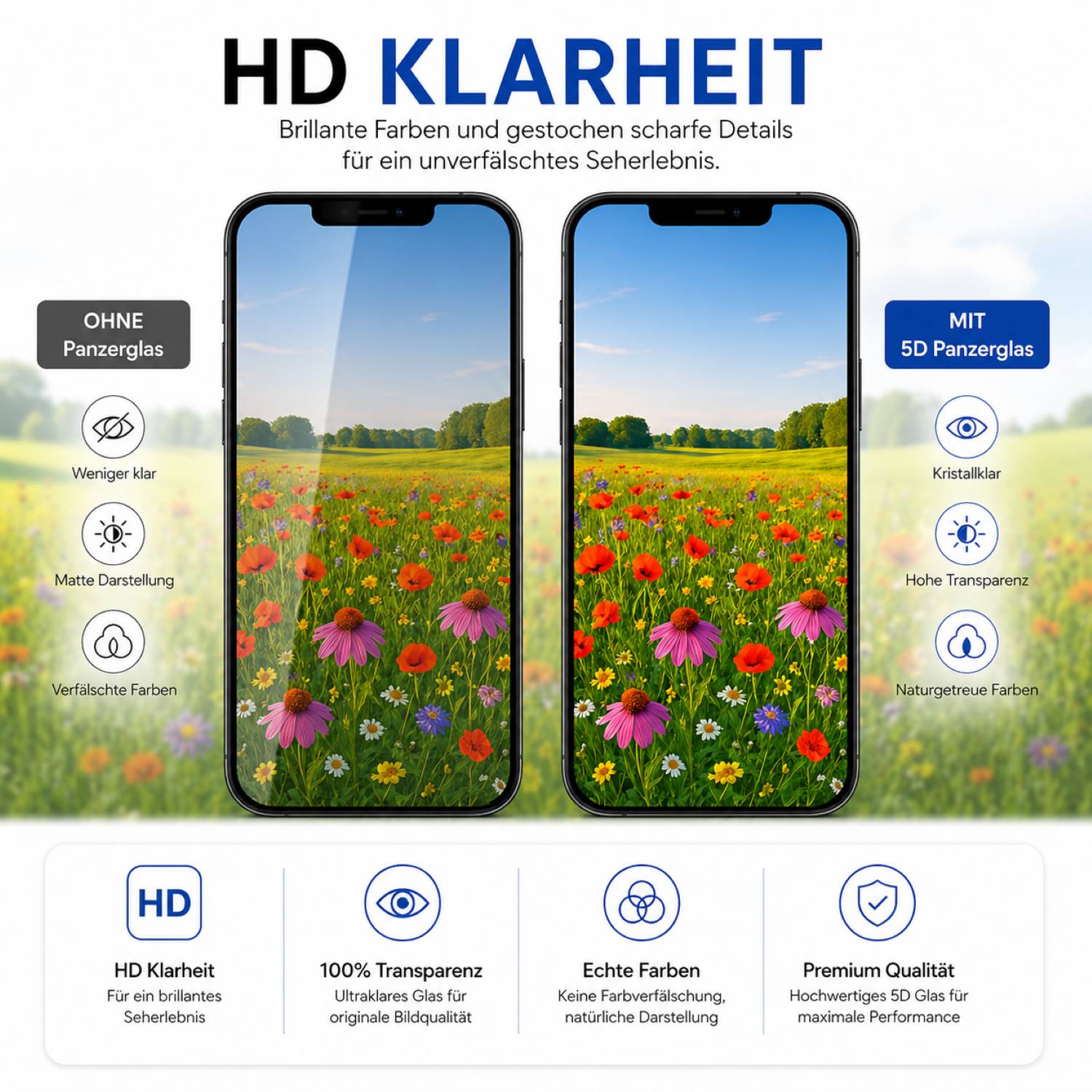 klares 5D | 9H Schutzglas Set für Samsung Galaxy A35 5G