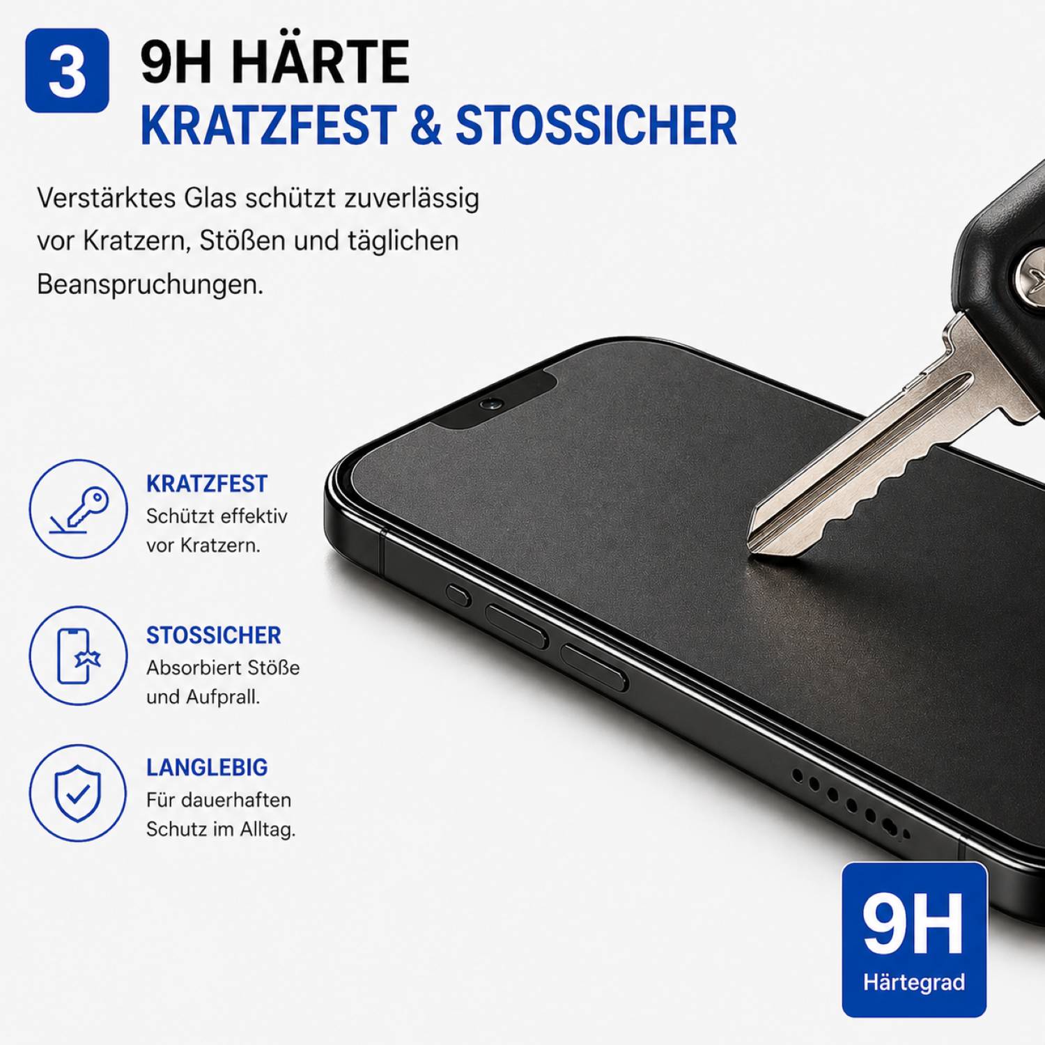 Matt 5D / 9H full cover / full glue Schutzglas Set für Apple iPhone 16e, iPhone 17e, iPhone 13