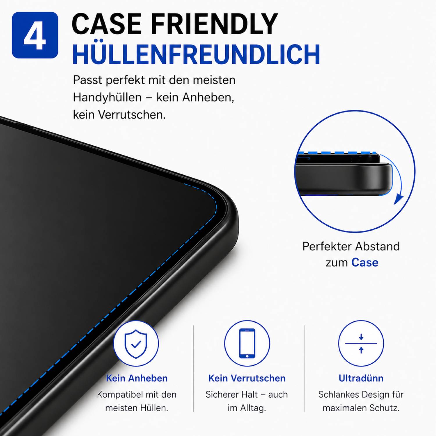 Anti Spy 5D / 9H full cover / full glue Schutzglas Set für Apple iPhone 16e, iPhone 17e, iPhone 13