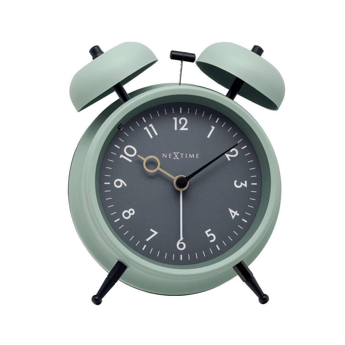 Tischwecker 12 x 14 x 6cm – Silent-Light – Metall – NeXtime „Golden Hour“