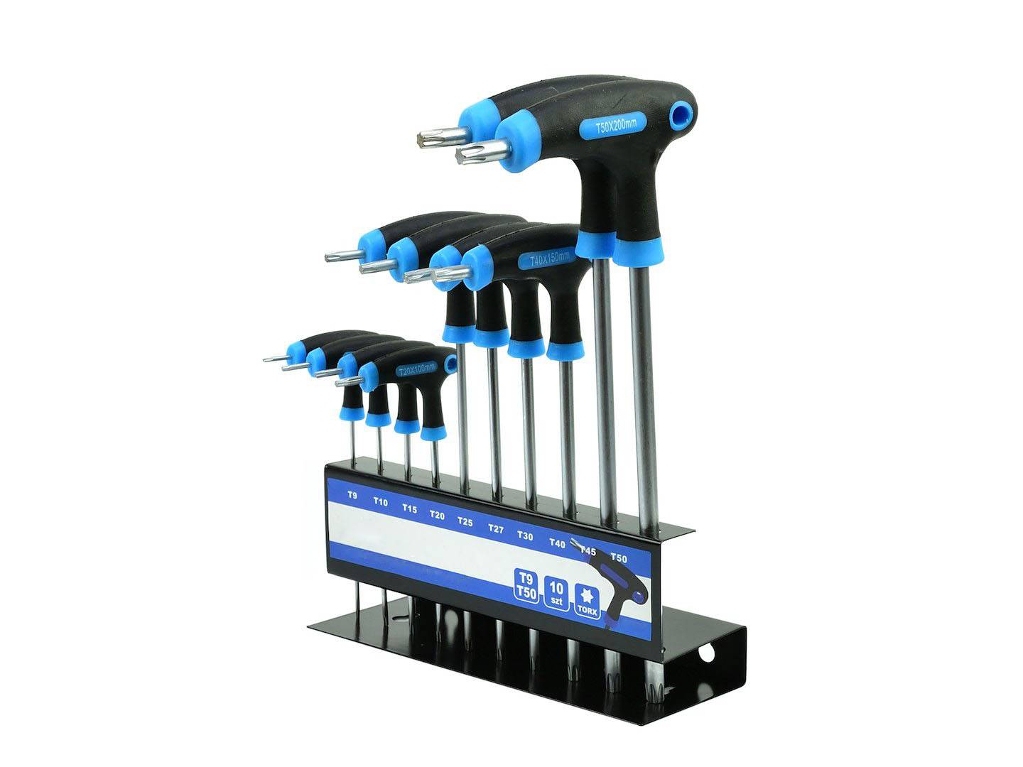 TX-Stiftschlüssel-Satz T-Griff – 10-tlg. T9–T50