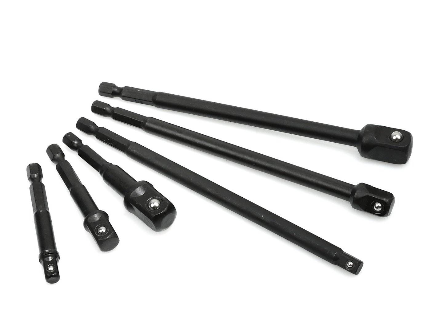 Stecknuss-Adapter & Verlängerungs-Satz – 6-tlg. 1/4"–1/2" für Schlagschrauber