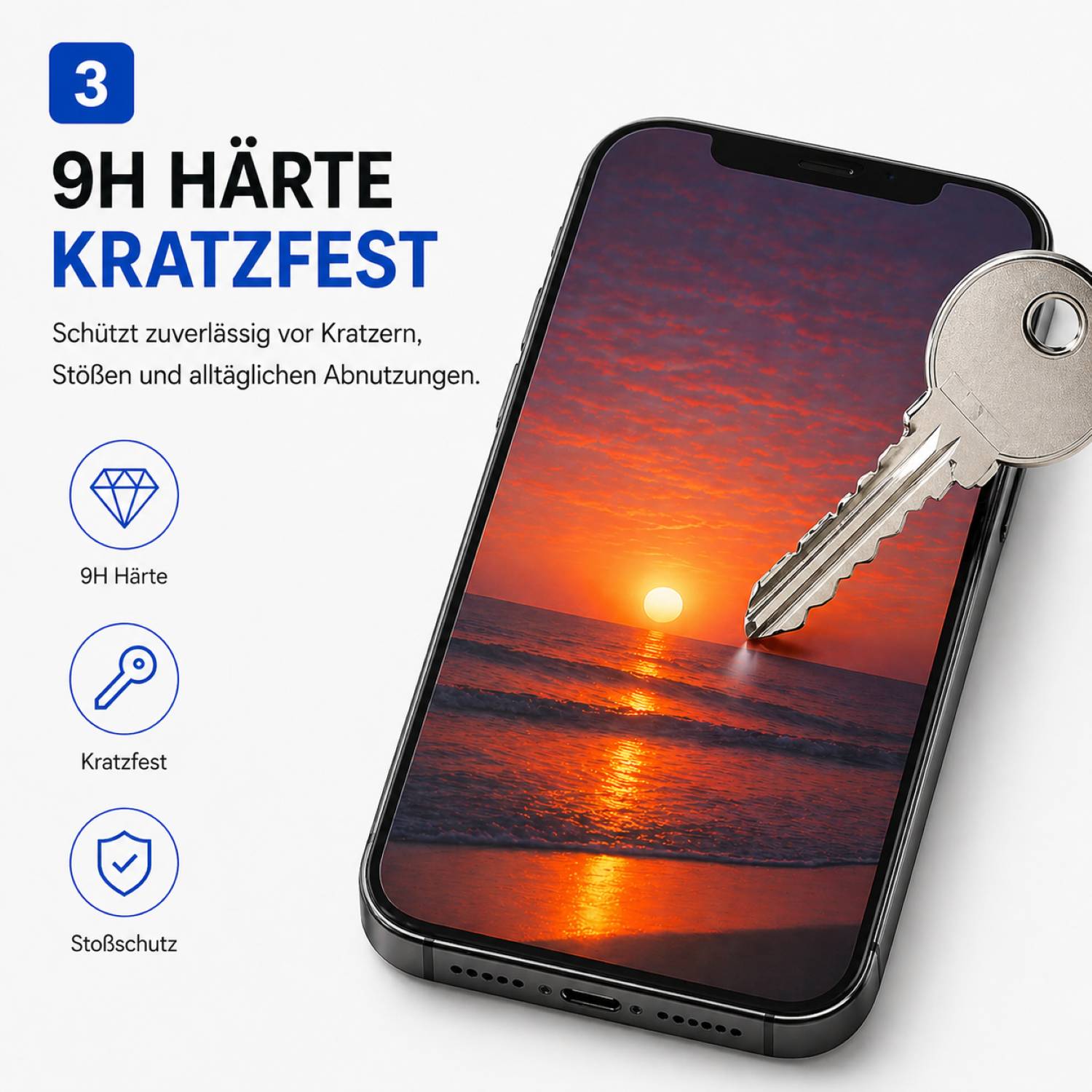 Matt 6D / 9H full cover / full glue Schutzglas Set für Samsung Galaxy A17, A16, M16