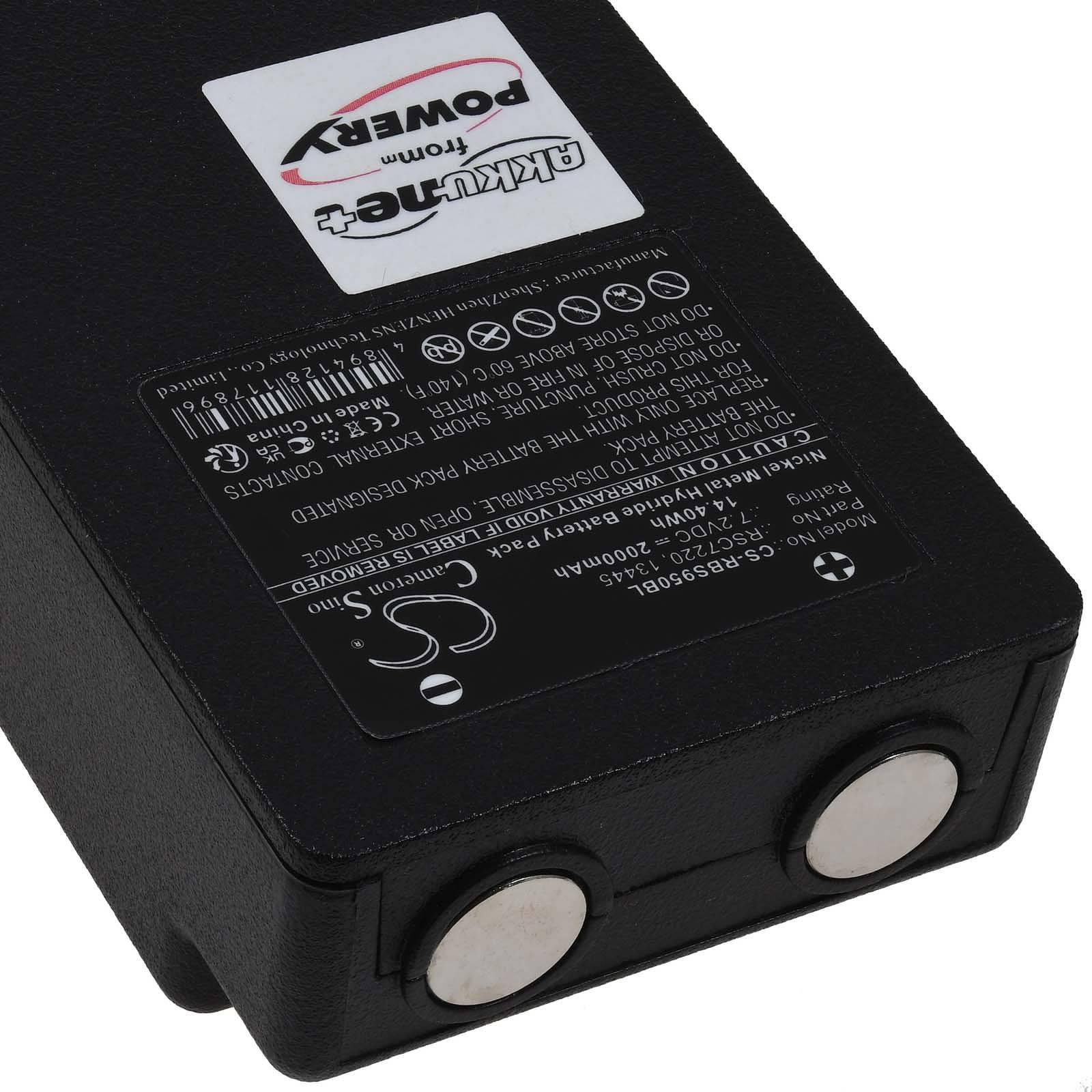 Powery Standardakku kompatibel mit Scanreco Typ 13445 2 Kontakte, 7,2V, NiMH