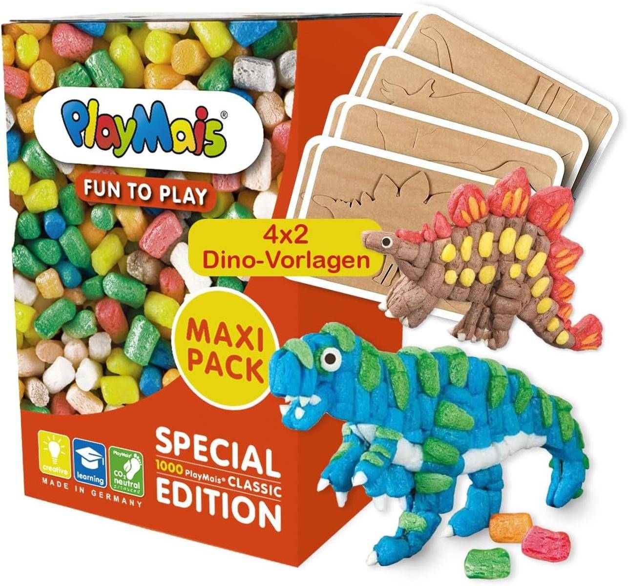 Playmais Fun to Play MAXI PACK 3in1 Motorik Spielzeug 1000 Teile 8 Vorlagen 3+