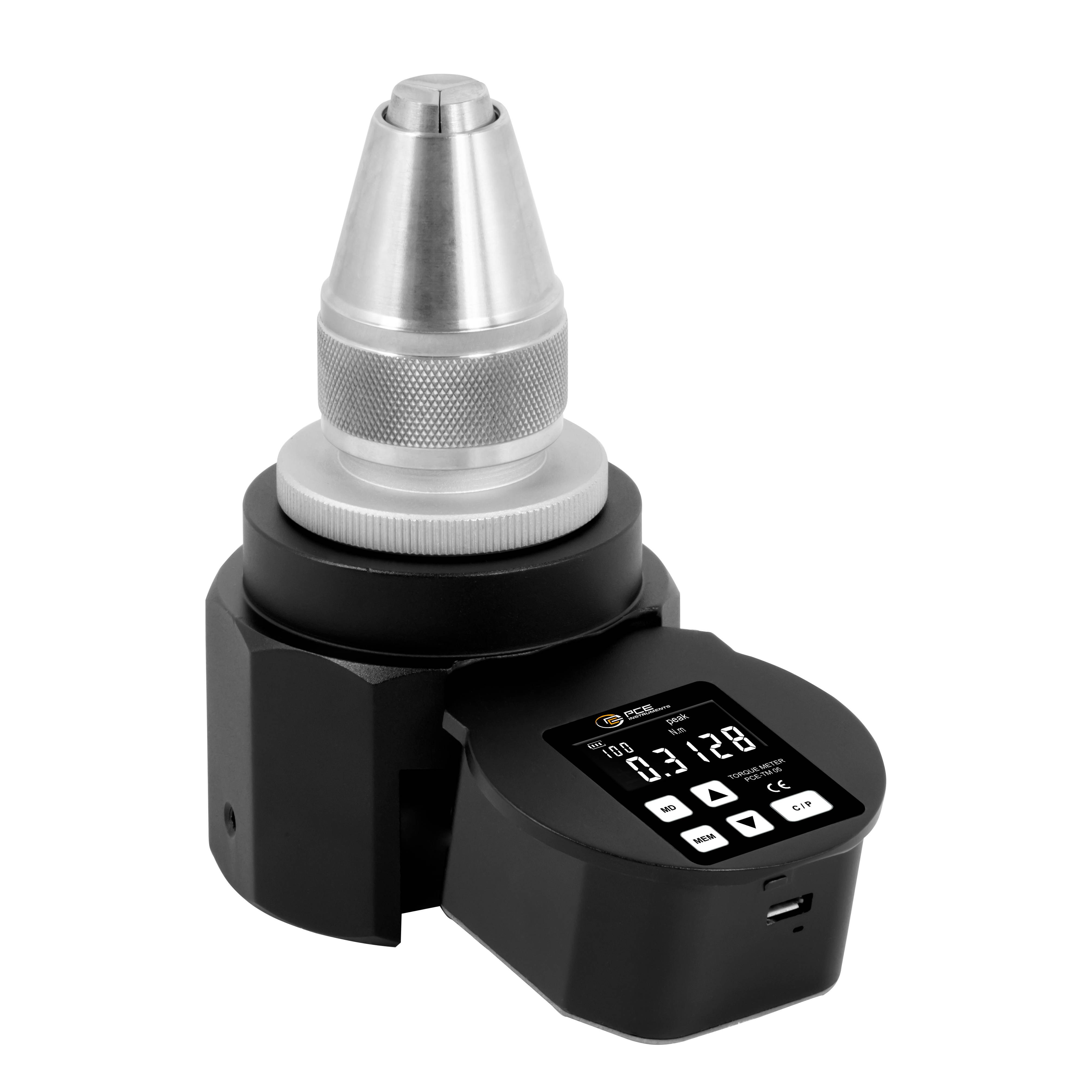 PCE Instruments Drehmomentmessgerät PCE-TM 05 |Echtzeit- |Spitzenwert- |Pre-Modus |Einheiten Nm |lbf ft |kgf cm |Ibf in