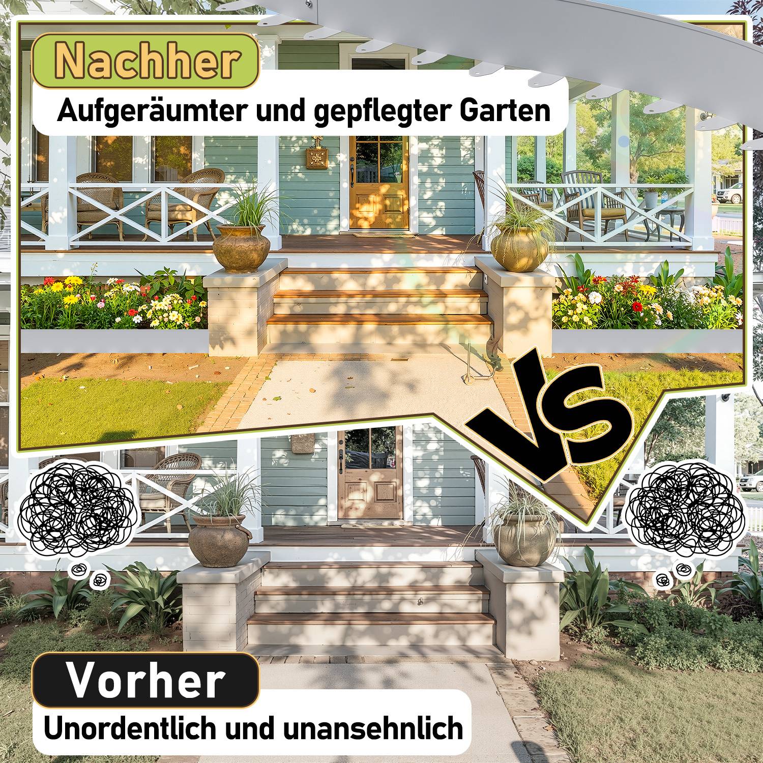 Flexible Rasenkante 100x10 cm, 10m Set (10 Stück) - Mähkante & Beetumrandung aus Stahl, inkl. Befestigungsheringe für Pflastersteine & Gartengestal