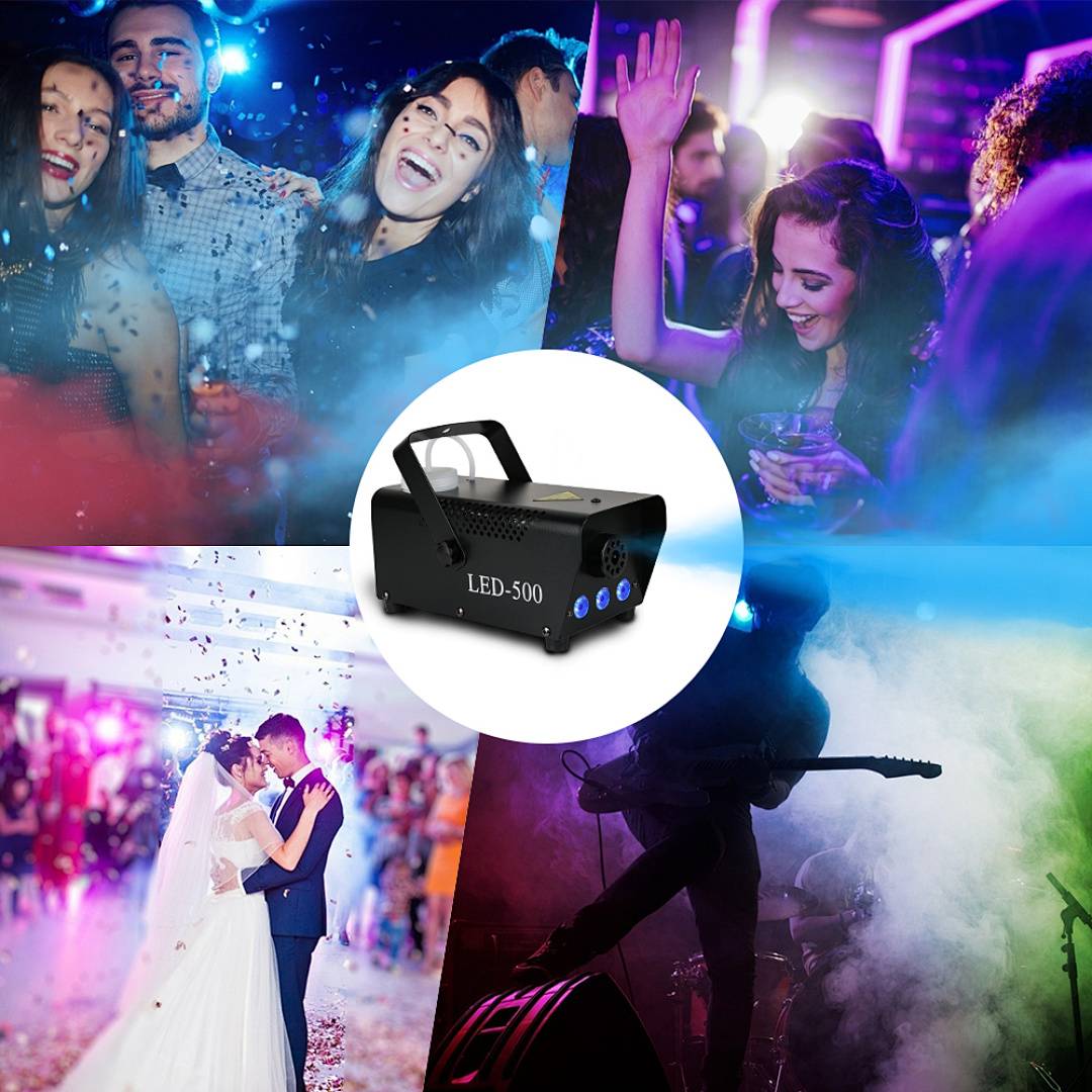 500W Nebelmaschine mit RGB 13 LED Bühnenlicht Fog Machine Fogger Rauchmaschine Bodennebelmaschine Nebelgerät Fogger Nebler
