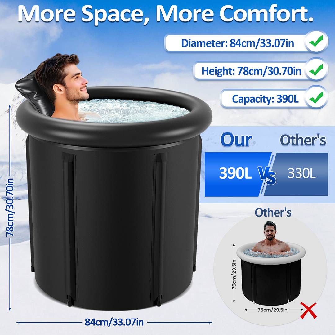 Eisbad Badewanne Eistonne 80cm X 80cm Sauna Tauchbecken Erwachsene Eisfass Eisbaden Tub