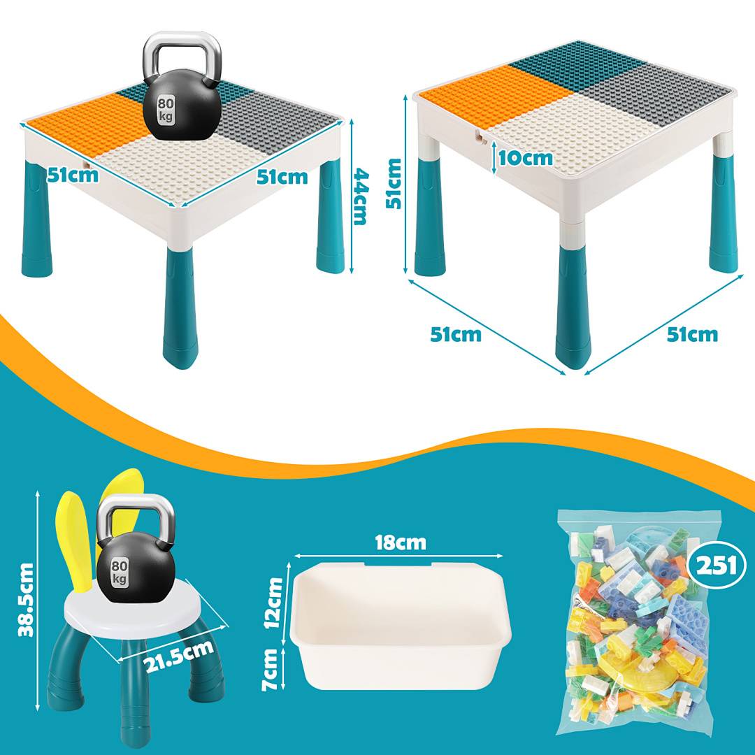 Kindermöbel Kindersitzgruppe Kindertisch mit 2 Stühle Kinder Tabelle Kleinkind Schreibtisch Bausteintisch Tisch