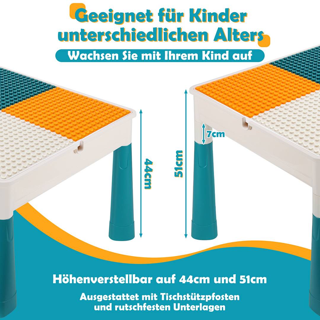 Kindermöbel Kindersitzgruppe Kindertisch mit 2 Stühle Kinder Tabelle Kleinkind Schreibtisch Bausteintisch Tisch