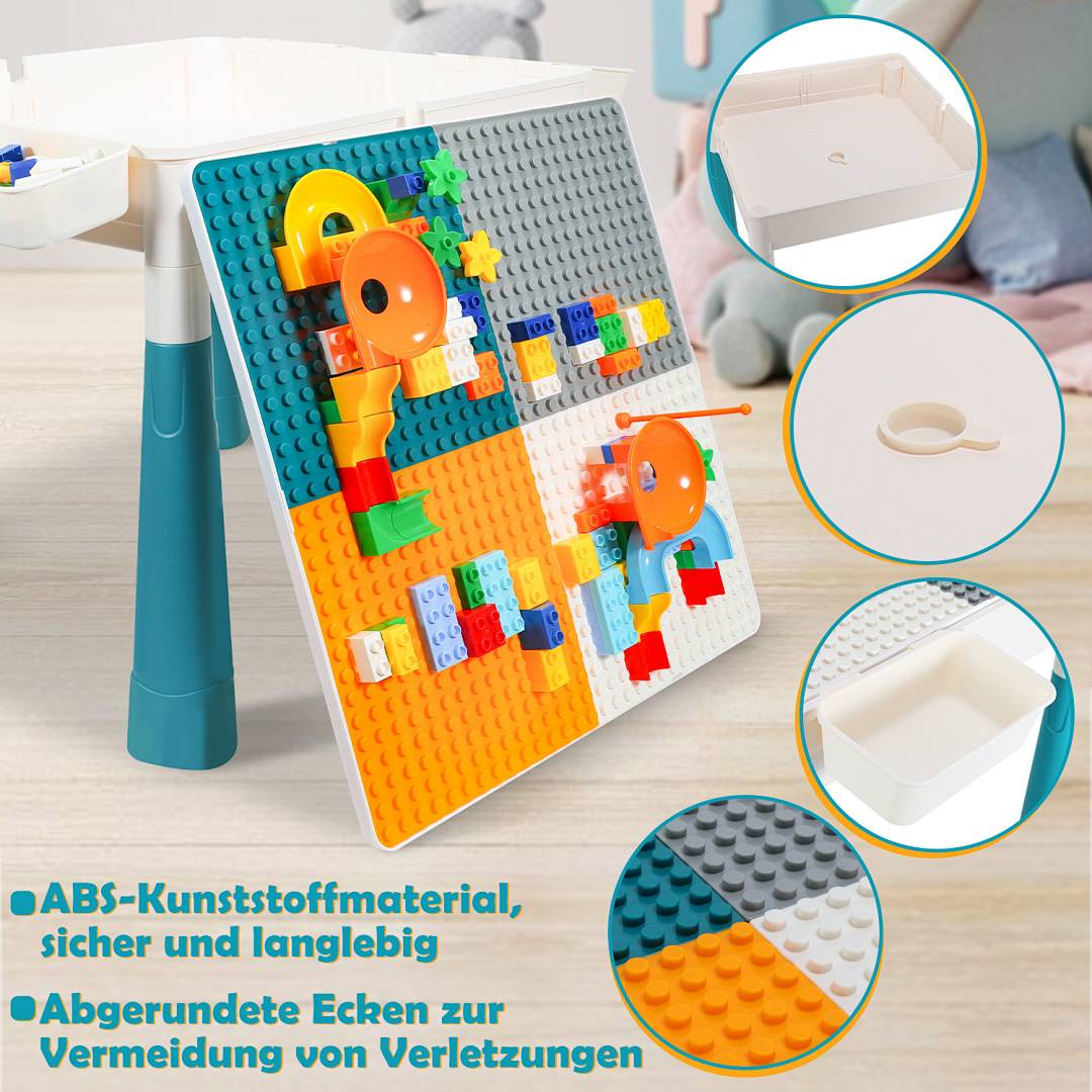 Kindermöbel Kindersitzgruppe Kindertisch mit 2 Stühle Kinder Tabelle Kleinkind Schreibtisch Bausteintisch Tisch