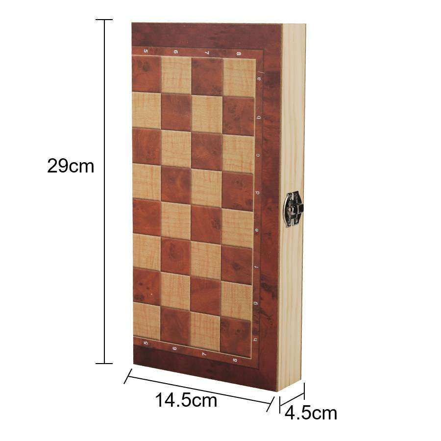 Schachspiel Schach 3 in1 29*29CM Backgammon Dame Schach Schachspiel Würfel Spielbrett Geschenk Albatros