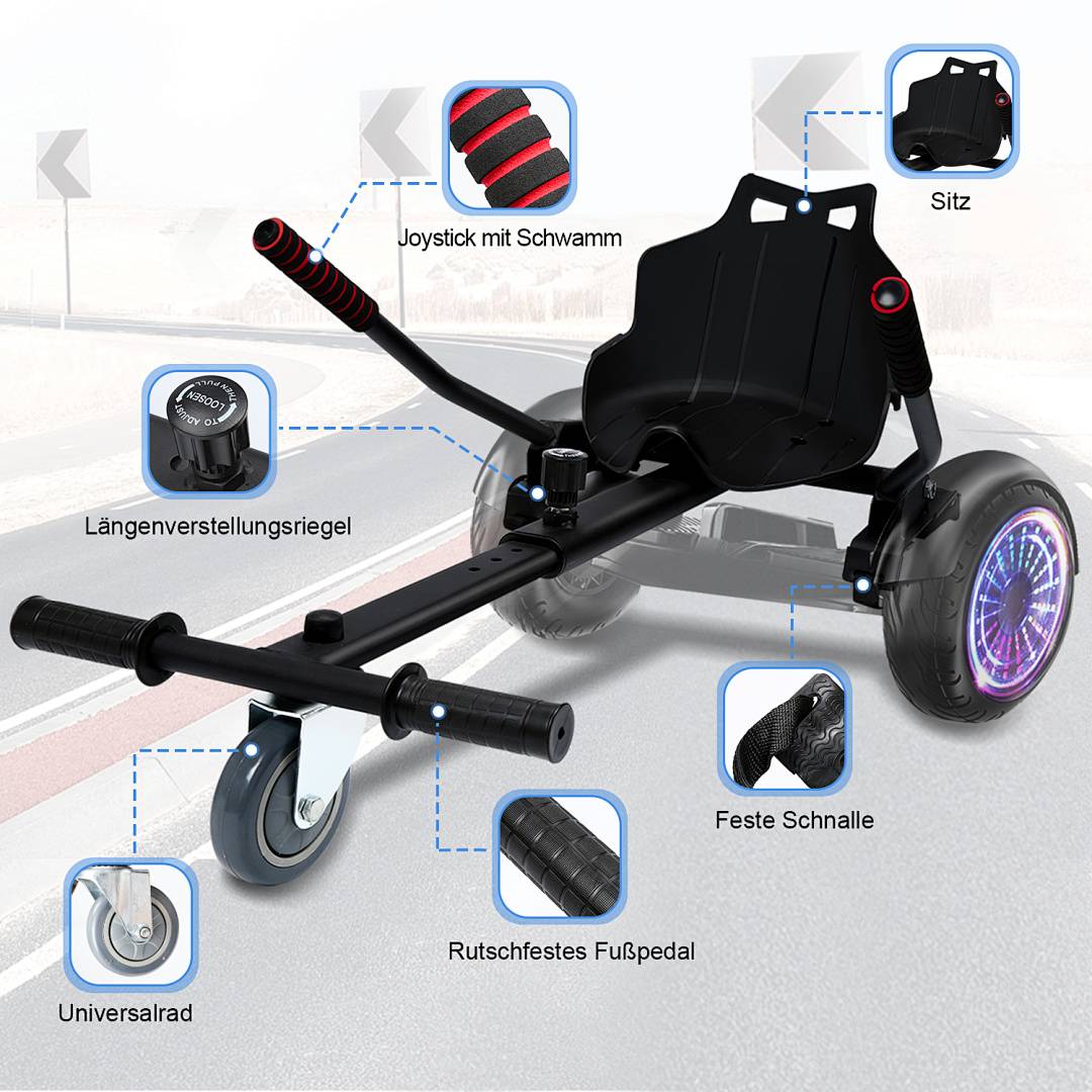 Sitzscooter Hoverboard Sitz Kartsitz Hoverseat Hoverkart Hovercart E-Scooter Gokart Balance Sitz