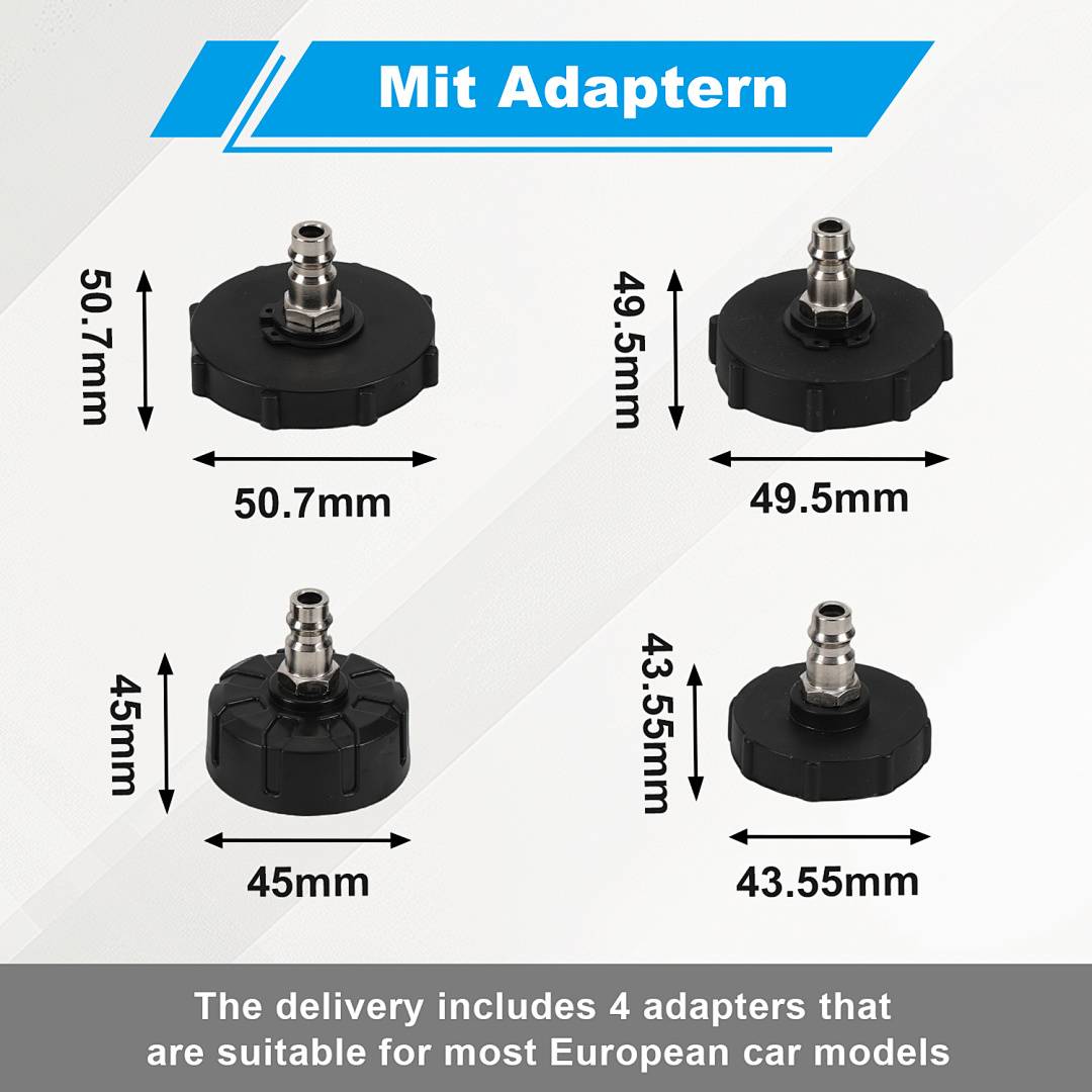 Bremsenentlüfter Auto 4*Adapter Druckluft Bremsen 3L Entlüftungsgerät Bremsen