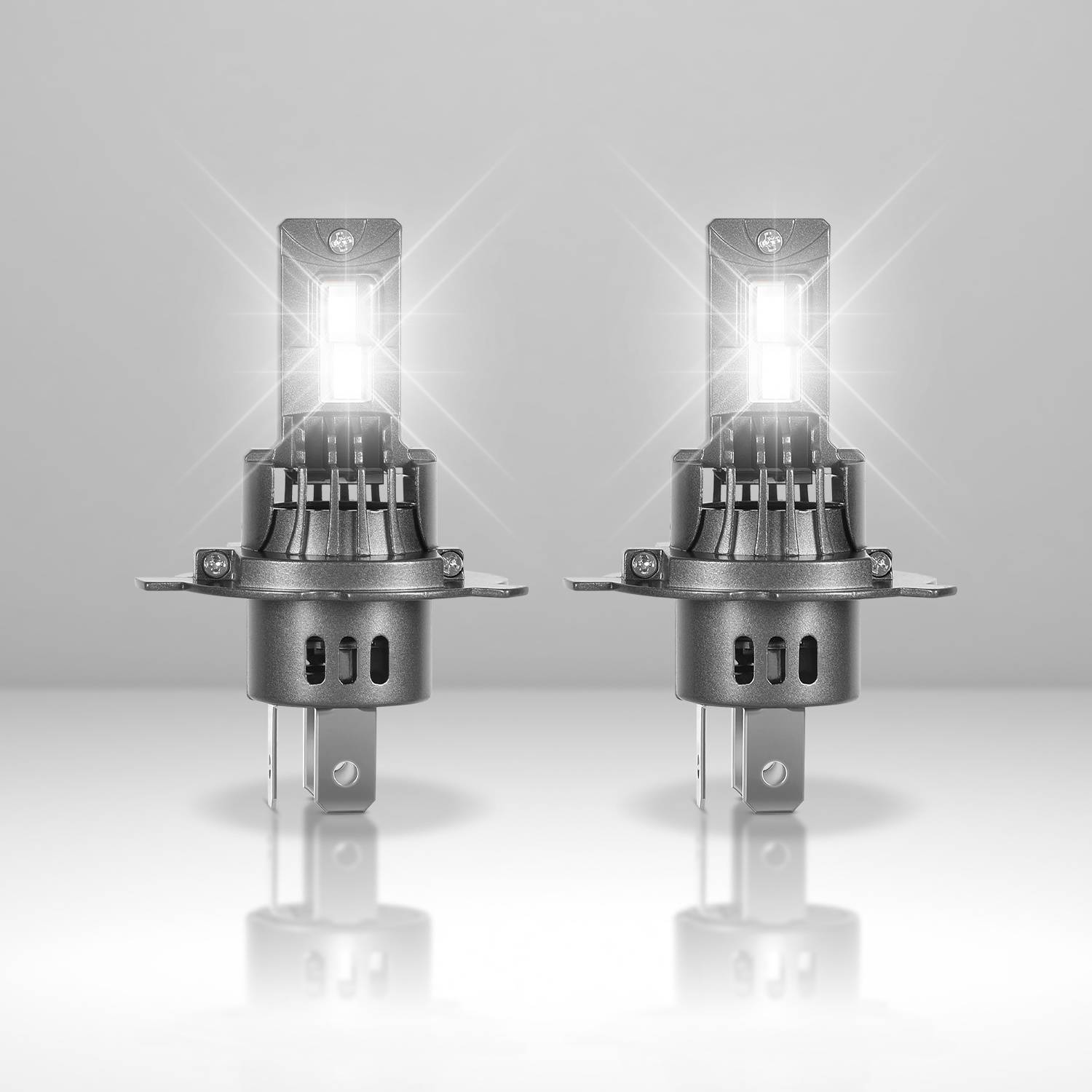 H4 LED-Scheinwerferlampe 30W 12V 2500LM 6500K IP65 Plug & Play 2er-Set für Auto/Motorrad