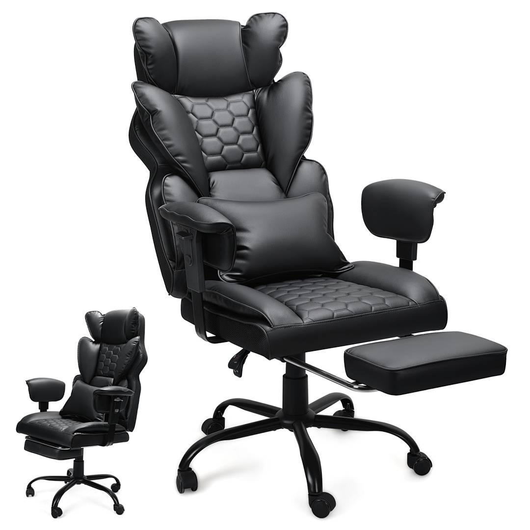 Gaming Stuhl Bürostuhl Chefsessel Ergonomischer Schreibtischstuhl mit Massage Drehstuhl Gamer Gamingstuhl