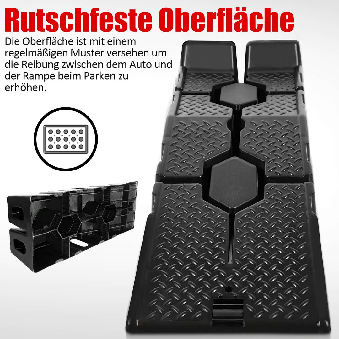 2 Stücke Auffahrrampe Rampe Verladerampe PKW Laderampe Hebebühne Wagenheber Autorampe Fahrzeugrampe Auffahrhilfe