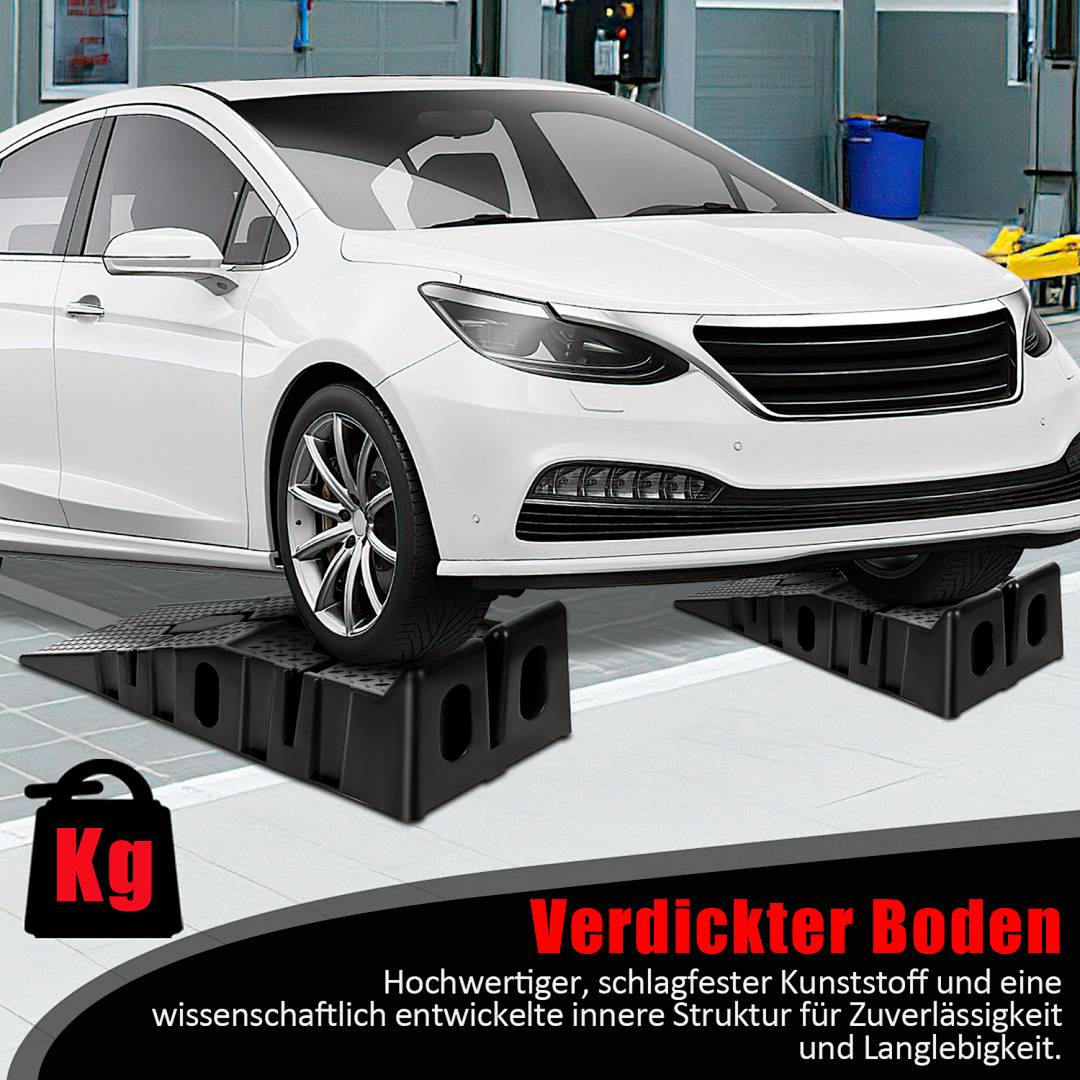2 Stücke Auffahrrampe Rampe Verladerampe PKW Laderampe Hebebühne Wagenheber Autorampe Fahrzeugrampe Auffahrhilfe