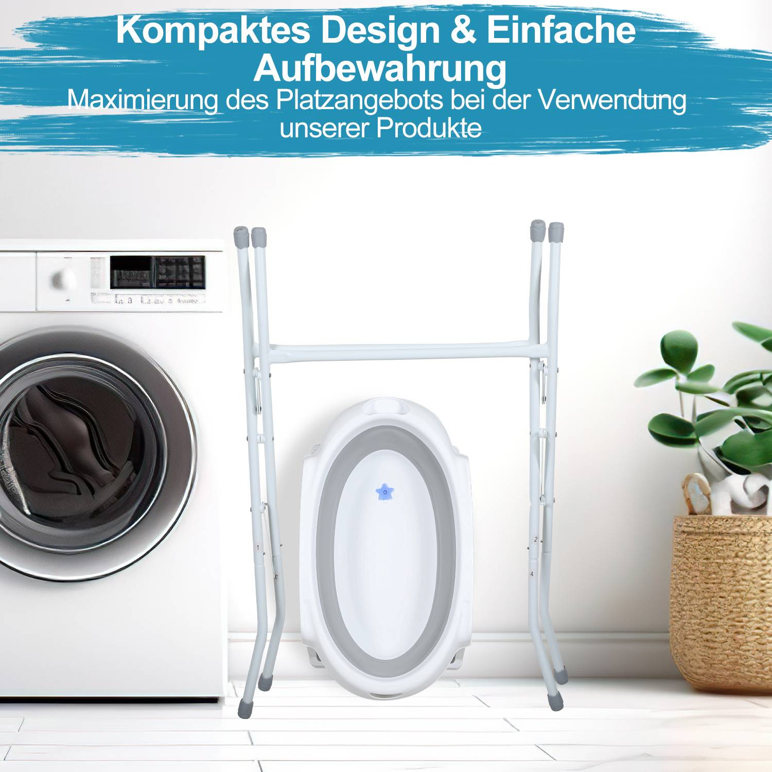 Baby Badewanne Babywanne Faltbare mit Ständer Wanne Tub Kinderbadewanne Dusche Wanne Reisebadewanne Anti-Rutsch