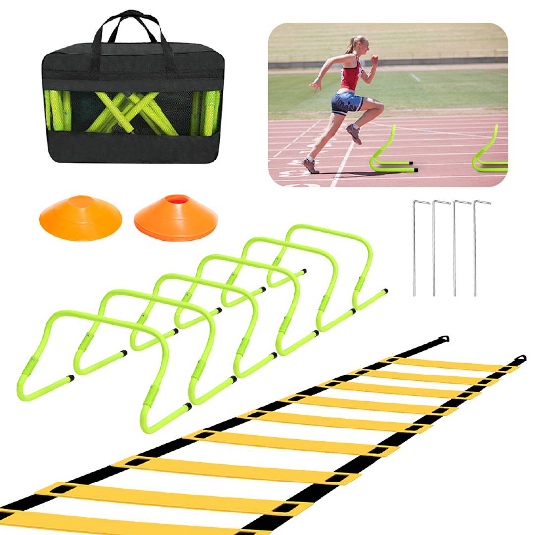 Koordinationsleiter Fußball Agility Training 42cm Markierungshütchen Leiter Trainingsleiter Hürden Set Sprossen
