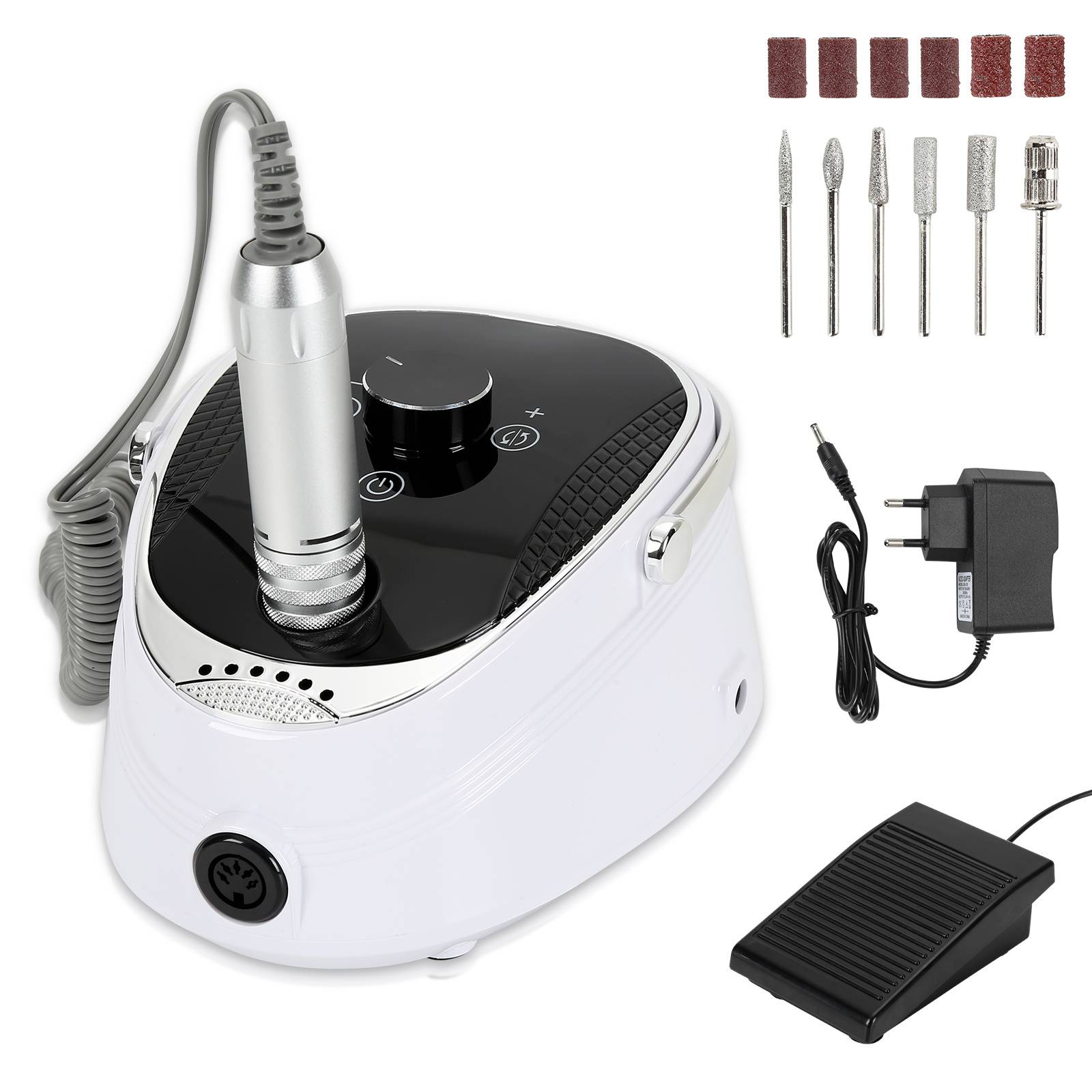 Elektrische Nagelfräser Maniküre Set Pediküre für Gelnägel 35000 U/min Nagelfeile Acrylnägel Wiederaufladbare Geschwindigkeit Einstellbar