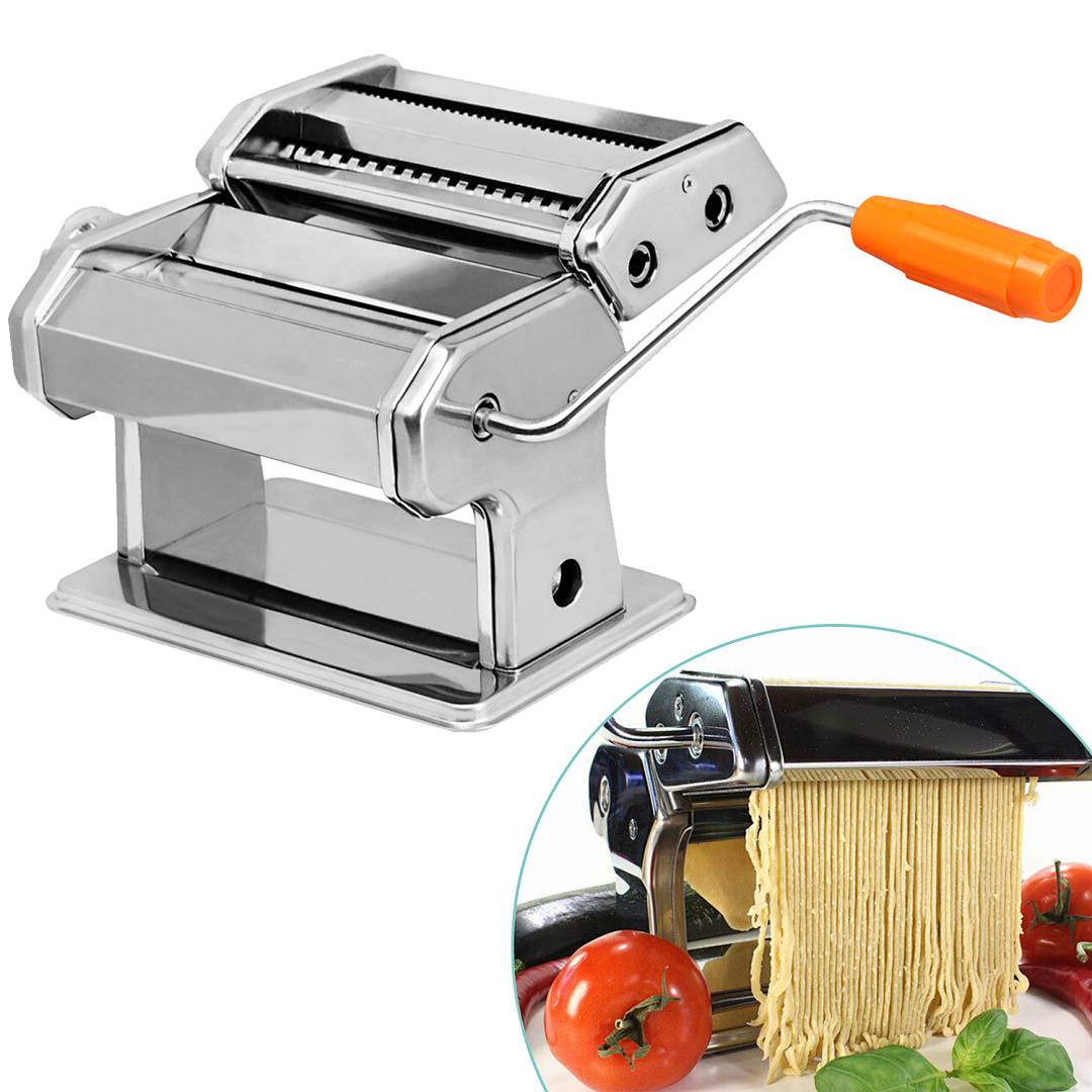 Nudelmaschine Edelstahl Pastamaschine Nudel Pastamaker Pasta Maschine 3 in 1 Lasagne Spaghetti Tagliatelle